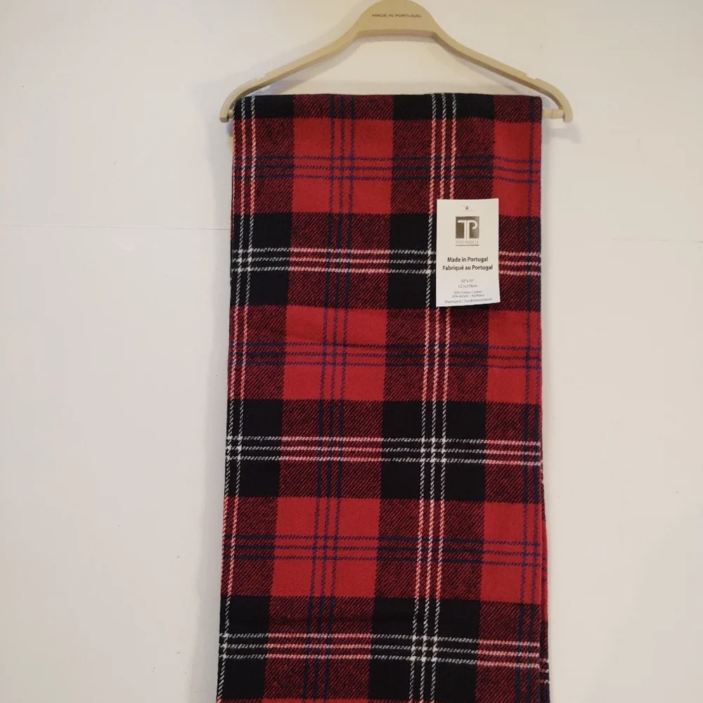 🎁Made in Portugal Tartan Plaid Throw Blanket by Texteis Penedo